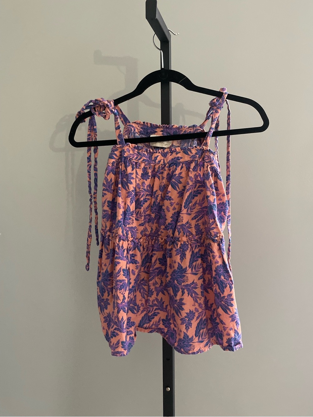 Universal Threads Floral Tie Strap Babydoll Tank Size Small